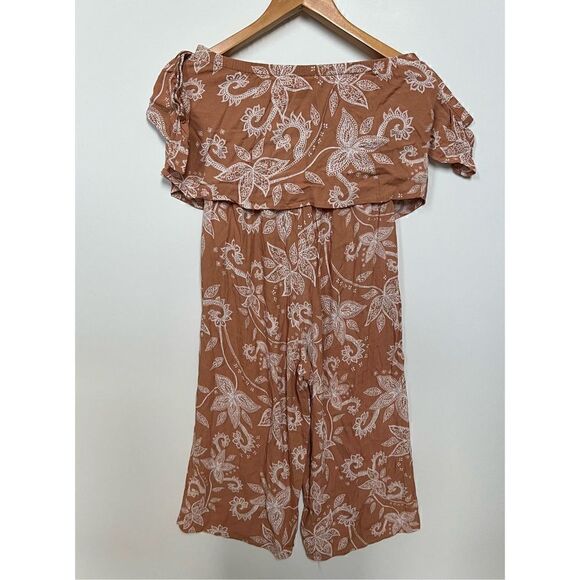 Minkpink Revolve Nusa Dua Off Shoulder Jumpsuit Paisley Print women’s size M - Picture 8 of 14